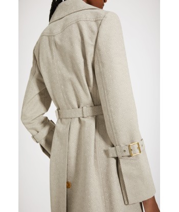 Trench coat in organic cotton jacquard Par le système avancé 