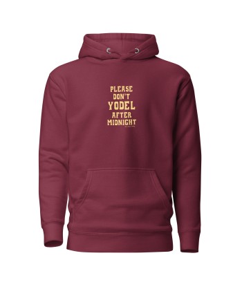 Sweat à capuche unisexe en coton Don't Yodel After Midnight texte clair 50-70% off 