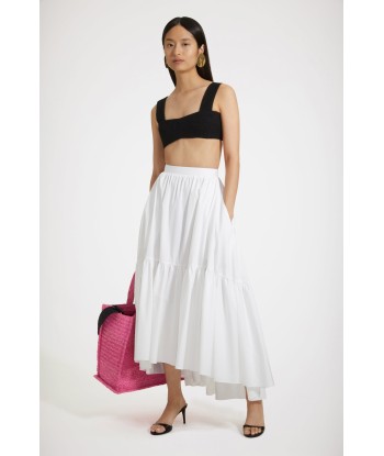 Maxi tiered skirt in organic cotton Dans la société mordern