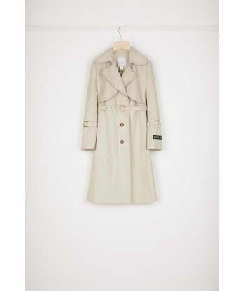 Trench coat in organic cotton jacquard Par le système avancé 