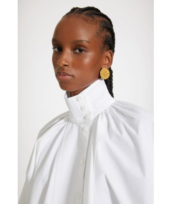 High-neck blouse in organic cotton de pas cher