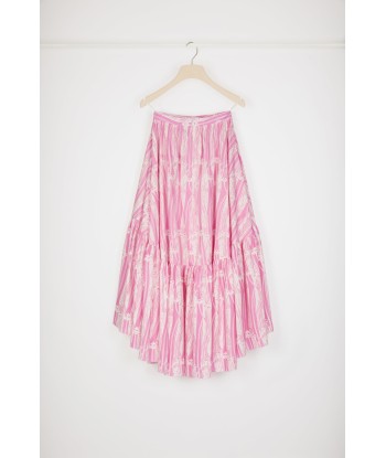 Maxi tiered skirt in printed organic cotton meilleur choix