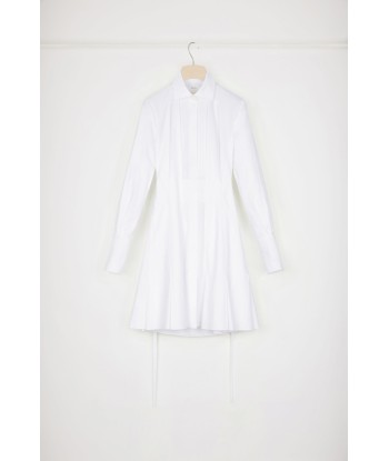 Pleated shirt dress in organic cotton Venez acheter