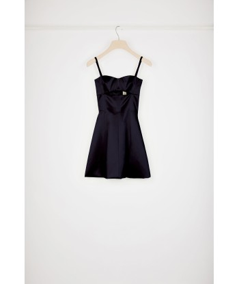 Cut-out dress in organic cotton-blend satin plus qu'un jeu 