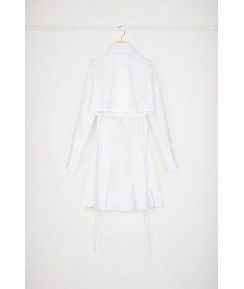 Pleated shirt dress in organic cotton Venez acheter