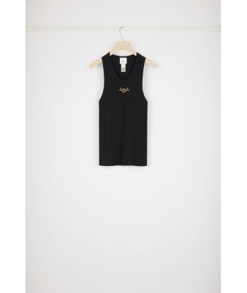 Medallion-embellished tank top in organic cotton Découvrez la collection