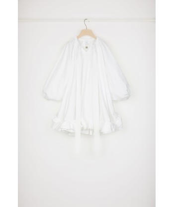 Grosgrain ruffle hem dress in organic cotton français