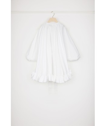 Grosgrain ruffle hem dress in organic cotton français