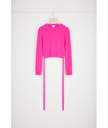 Open-back jumper in wool and cashmere Livraison rapide