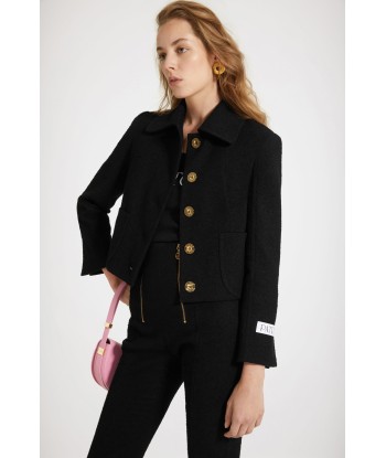 Short tailored jacket in cotton-blend tweed Faites des économies