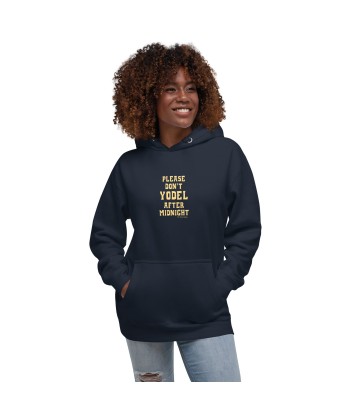 Sweat à capuche unisexe en coton Don't Yodel After Midnight texte clair 50-70% off 