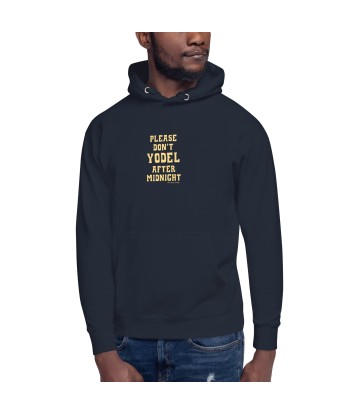 Sweat à capuche unisexe en coton Don't Yodel After Midnight texte clair 50-70% off 