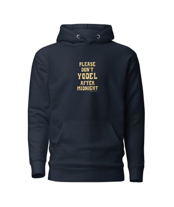 Sweat à capuche unisexe en coton Don't Yodel After Midnight texte clair 50-70% off 