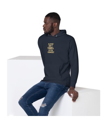 Sweat à capuche unisexe en coton Don't Yodel After Midnight texte clair 50-70% off 