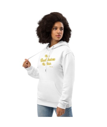 Sweat à capuche premium écologique Make Bouillabaisse Not War grand motif brodé gold Comparez plus de prix