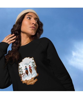 Sweatshirt écologique raglan unisexe The Skiing Cowgirl les ligaments