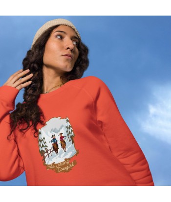 Sweatshirt écologique raglan unisexe The Skiing Cowgirl les ligaments