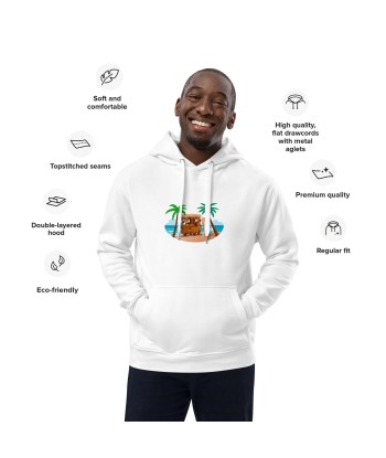 Sweat à capuche premium écologique Tiki Kombi (face & dos) prix