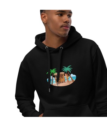 Sweat à capuche premium écologique Tiki Kombi (face & dos) prix