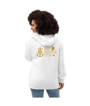 Sweat à capuche premium écologique Oh Bonne Mer 2 grand motif dans le dos de votre