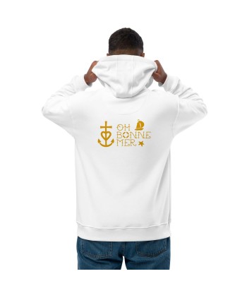 Sweat à capuche premium écologique Oh Bonne Mer 2 grand motif dans le dos de votre