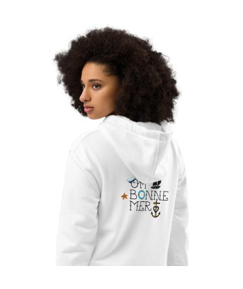 Sweat à capuche premium écologique Oh Bonne Mer 3 grand motif dans le dos solde