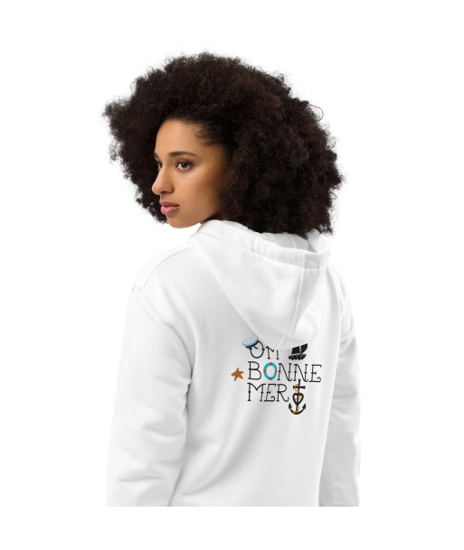 Sweat à capuche premium écologique Oh Bonne Mer 3 grand motif dans le dos solde