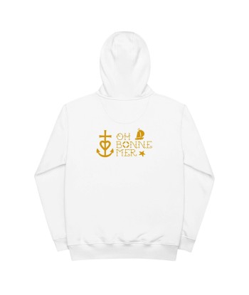 Sweat à capuche premium écologique Oh Bonne Mer 2 grand motif dans le dos de votre