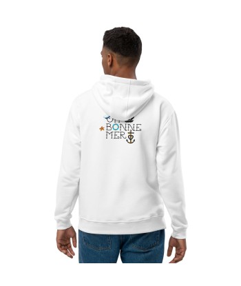 Sweat à capuche premium écologique Oh Bonne Mer 3 grand motif dans le dos solde