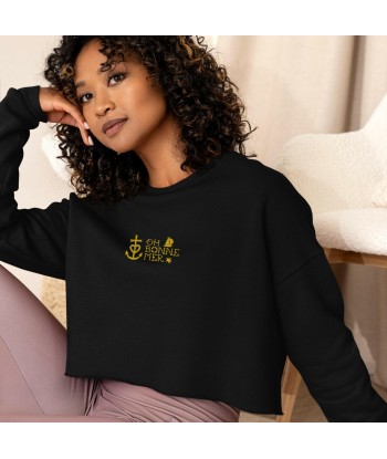 Sweat-Shirt Crop-Top Oh Bonne Mer 2 brodé en linge