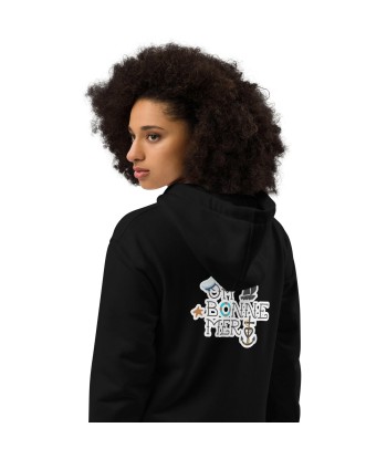 Sweat à capuche premium écologique Oh Bonne Mer 3 grand motif dans le dos solde