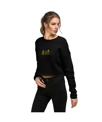 Sweat-Shirt Crop-Top Oh Bonne Mer 2 brodé en linge