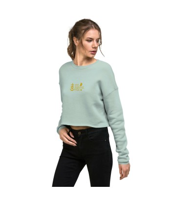 Sweat-Shirt Crop-Top Oh Bonne Mer 2 brodé en linge