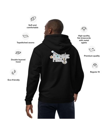 Sweat à capuche premium écologique Oh Bonne Mer 3 grand motif dans le dos solde