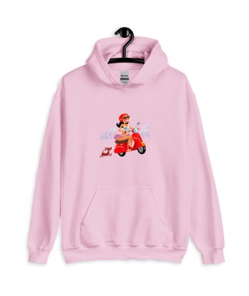 Sweat à capuche d'hiver unisexe Vespa Girl in St Tropez sur couleur claires Véritable concentré