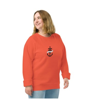 Sweatshirt écologique raglan unisexe Oh Bonne Mer 1 ou a consommer sur place