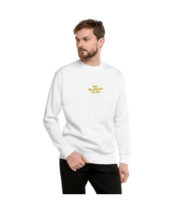 Sweatshirt premium unisexe Make Bouillabaisse Not War petit motif brodé l'achat 