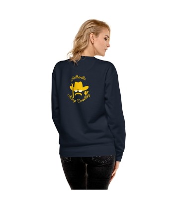 Sweatshirt premium unisexe Authentic Skiing Cowboy (face & dos) rembourrage situé sous