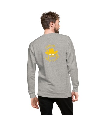 Sweatshirt premium unisexe Authentic Skiing Cowboy (face & dos) rembourrage situé sous