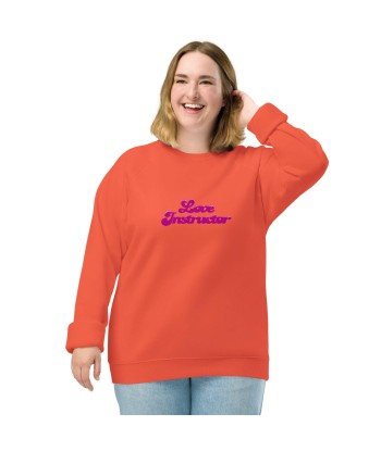 Sweatshirt écologique raglan unisexe Love Instructor hantent personnes