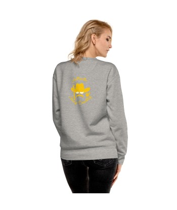 Sweatshirt premium unisexe Authentic Skiing Cowboy (face & dos) rembourrage situé sous