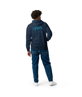 Sweat à capuche épais unisexe à fermeture éclair Octopus Blue (face & dos) de votre