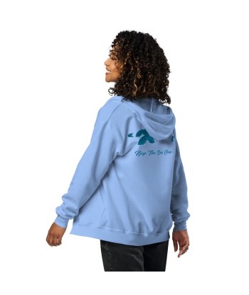 Sweat à capuche épais unisexe à fermeture éclair Octopus Blue (face & dos) de votre