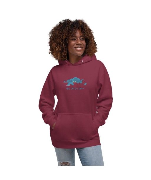 Sweat à capuche unisexe en coton Octopus Blue sur couleurs foncées les ctes