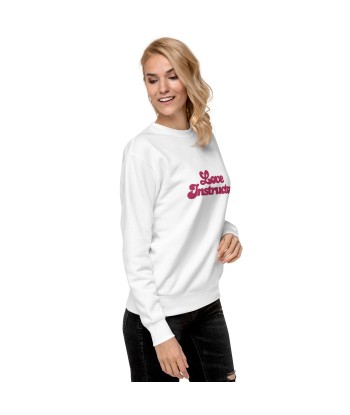 Sweatshirt premium unisexe Love Instructor grand motif brodé Faites des économies