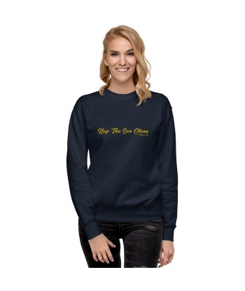 Sweatshirt premium unisexe Keep The Sea Clean grand motif brodé pas cher chine