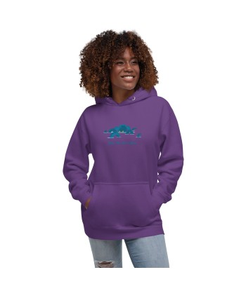 Sweat à capuche unisexe en coton Octopus Blue sur couleurs foncées les ctes