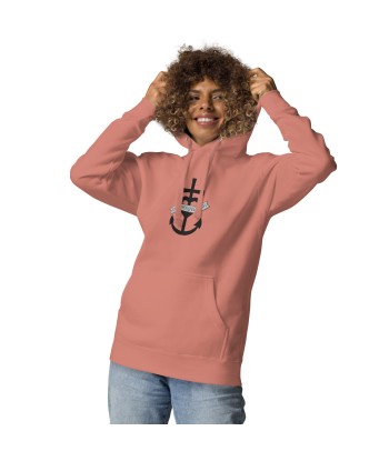 Sweat à capuche unisexe en coton Oh Bonne Mer 1 grand motif brodé vente chaude votre 