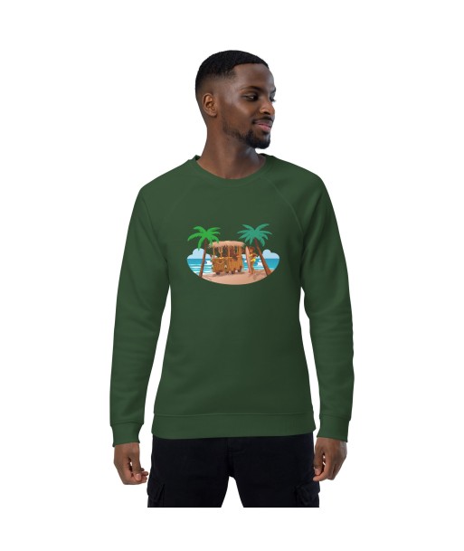 Sweatshirt écologique raglan unisexe Tiki Kombi en stock