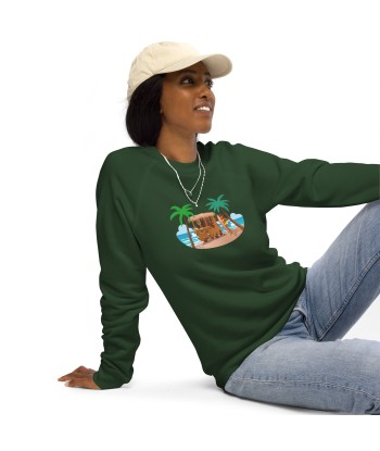 Sweatshirt écologique raglan unisexe Tiki Kombi en stock